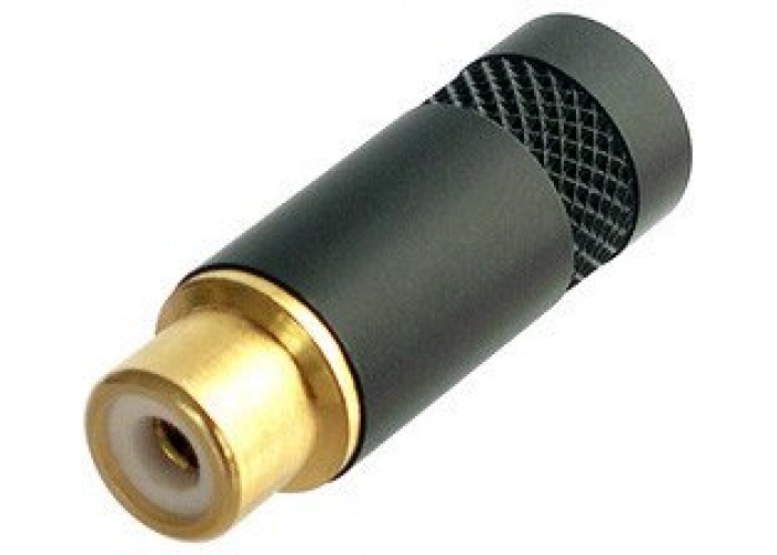 Rean NYS372P-BG кабельный разъем RCA female корпус черный хром, золоченые контакт