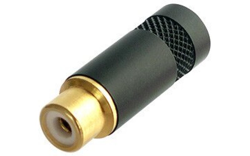 Rean NYS372P-BG кабельный разъем RCA female корпус черный хром, золоченые контакт