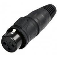 Rean RCX3F-Z-002-0  кабельный разъем XLR female ip65, черненый корпус, золоченые контакты
