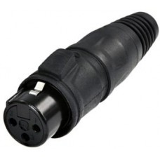 Rean RCX3F-Z-002-0  кабельный разъем XLR female ip65, черненый корпус, золоченые контакты
