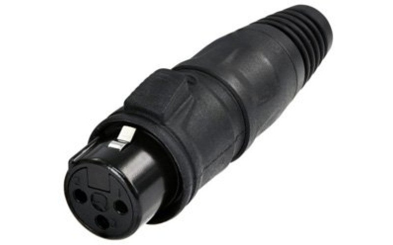 Rean RCX3F-Z-002-0  кабельный разъем XLR female ip65, черненый корпус, золоченые контакты