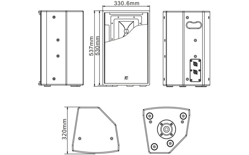 RFIntell КТ10 2-полосная  АС, сателлит монитор, 250Вт
