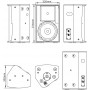 RFIntell TX10 пассивная широкополосная АС, сателлит/монитор, 10”+1”, 8Ом, 350Вт, 55-20000Гц, 90°x40°