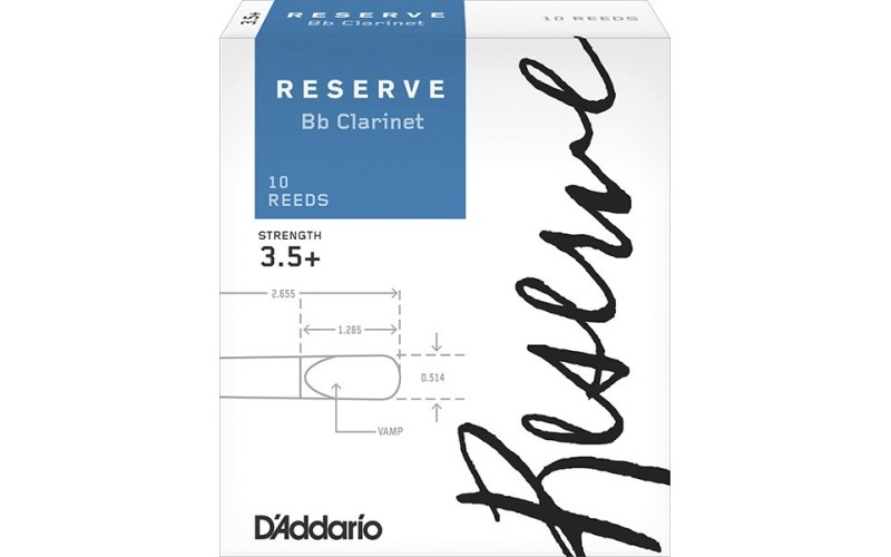 Rico DCR10355 Reserve Трости для кларнета Bb, размер 3.5+, 10шт