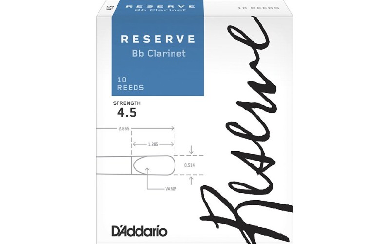 Rico DCR1045 Reserve Трости для кларнета Bb, размер 4.5, 10шт