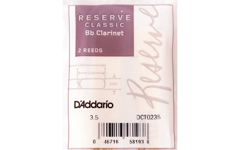 RICO DCT0235 Reserve Classic трости д/кларнета Bb №3.5 2 шт/уп