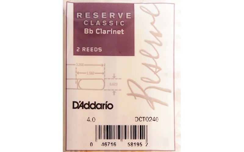 RICO DCT0240 Reserve Classic трости д/кларнета Bb №4, 2 шт/уп