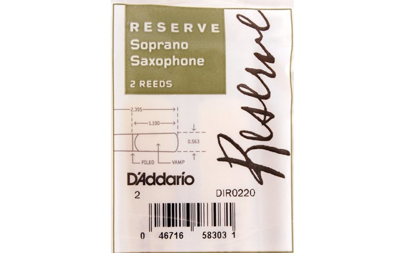 RICO DIR0220 Reserve трости д/сакс сопрано №2 2шт/упак