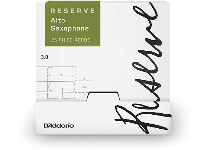 Rico DJR0130-B25 Reserve Трости для саксофона альт, размер 3.0, 25шт в индивидуальной упаковке