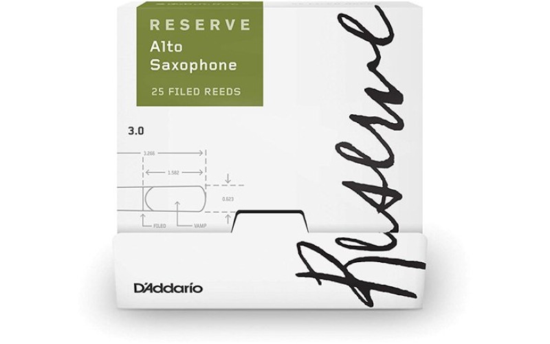 Rico DJR0130-B25 Reserve Трости для саксофона альт, размер 3.0, 25шт в индивидуальной упаковке