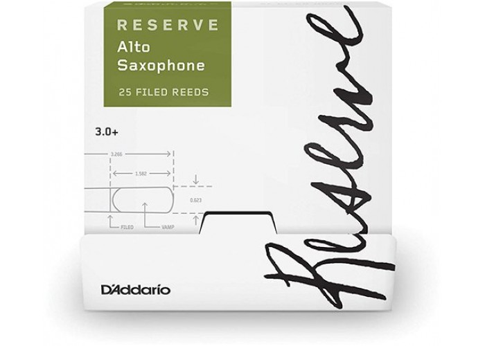 Rico DJR01305-B25 Reserve Трости для саксофона альт, размер 3.0+, 25шт в индивидуальной упаковке