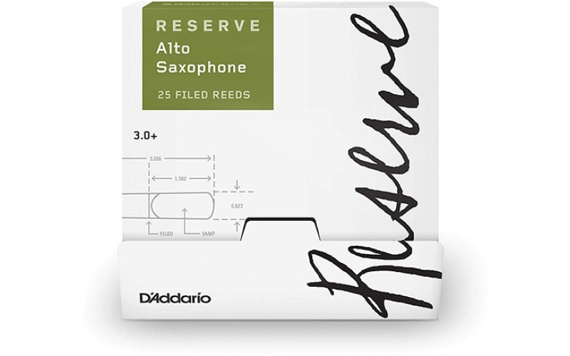 Rico DJR01305-B25 Reserve Трости для саксофона альт, размер 3.0+, 25шт в индивидуальной упаковке