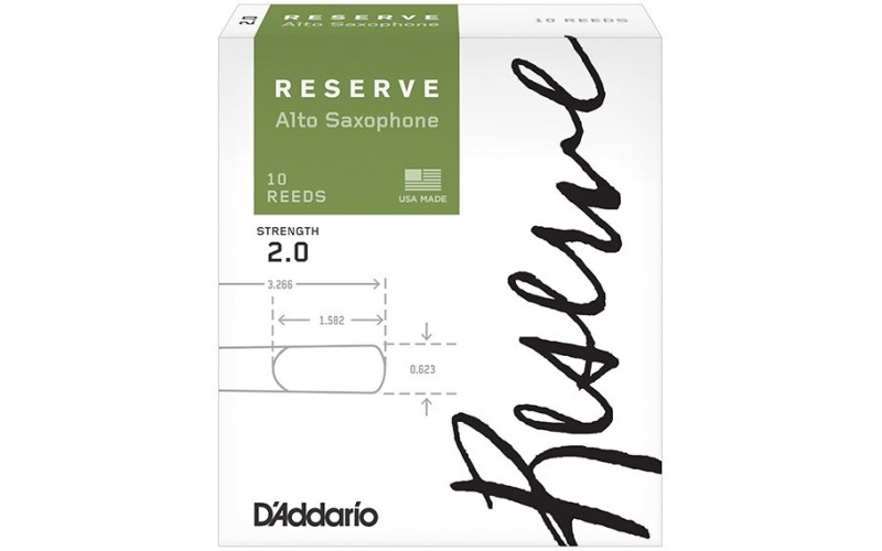Rico DJR1020 Reserve Трости для саксофона альт, размер 2.0, 10шт