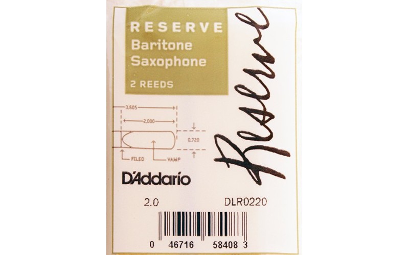 Rico DLR0220 Reserve Трости для саксофона баритон, размер 2.0, 2шт