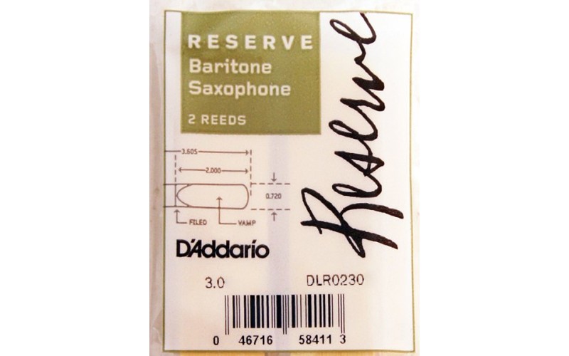 Rico DLR0230 Reserve Трости для саксофона баритон, размер 3.0, 2шт