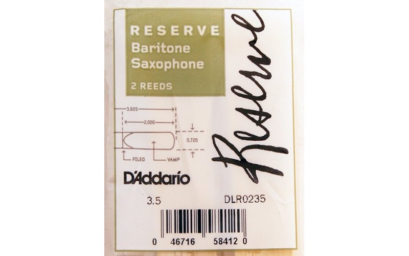 Rico DLR0235 Reserve Трости для саксофона баритон, размер 3.5, 2шт