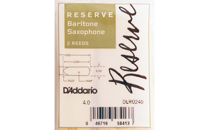 Rico DLR0240 Reserve Трости для саксофона баритон, размер 4.0, 2шт