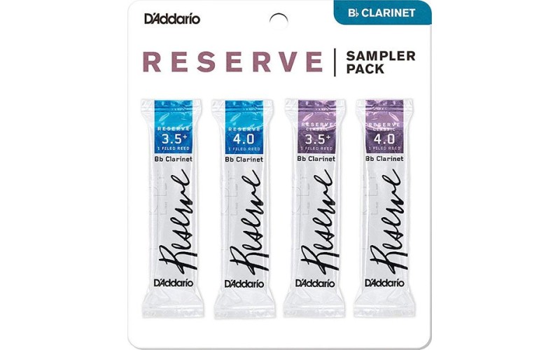 Rico DRS-C355 Reserve Набор тростей для кларнета Bb, размер 3.5+/4.0, 4шт