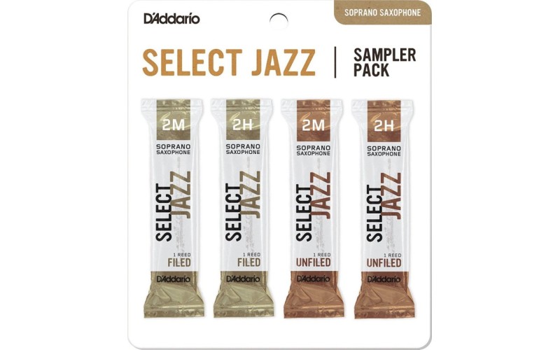 Rico DSJ-I2M Select Jazz Набор тростей для саксофона сопрано, размер 2M-2H, 4шт