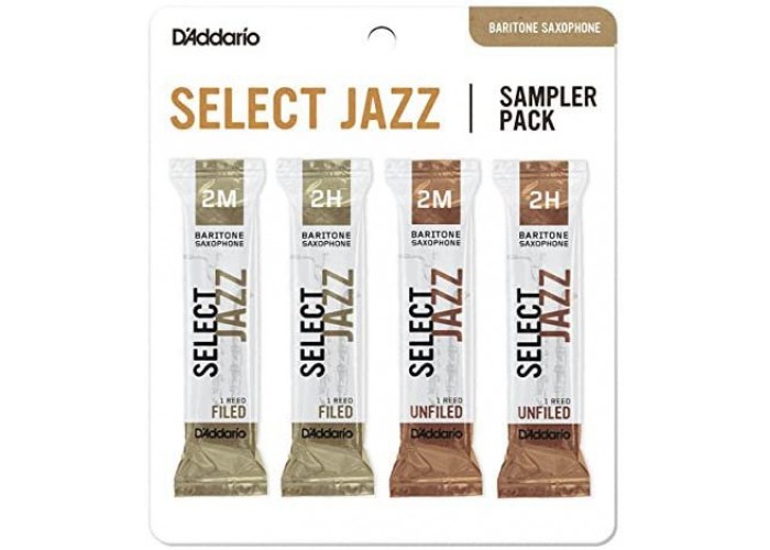 Rico DSJ-L2M Select Jazz Набор тростей для саксофона баритон, размер 2M-2H, 4шт