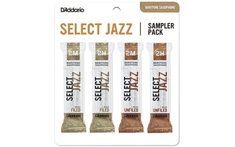 Rico DSJ-L2M Select Jazz Набор тростей для саксофона баритон, размер 2M-2H, 4шт