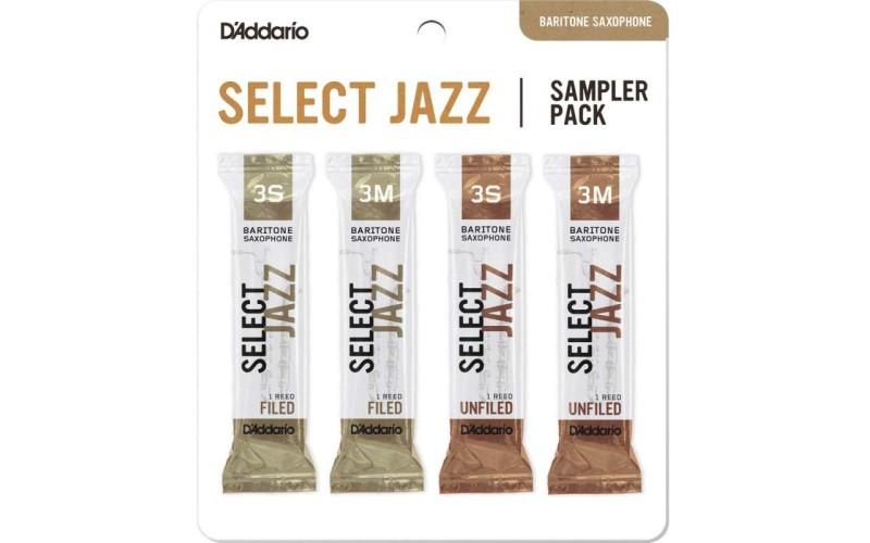 Rico DSJ-L3S Select Jazz Набор тростей для саксофона баритон, 3S-3M, 4шт