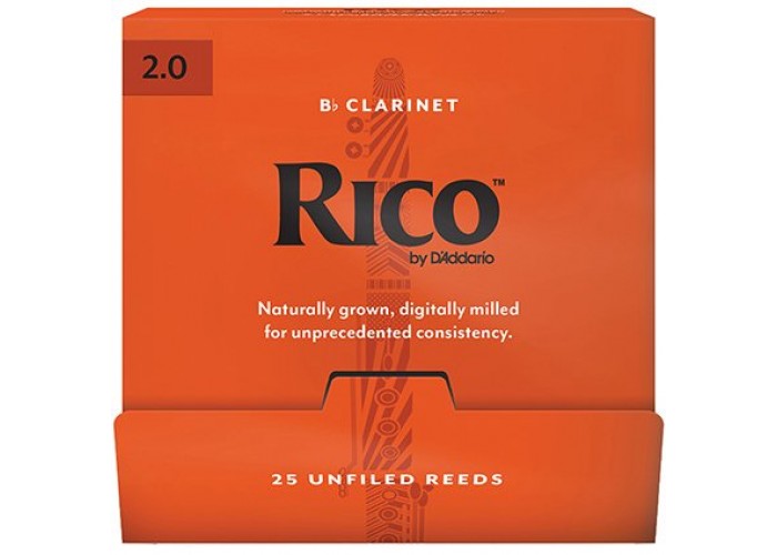 Rico RCA0120-B25 Rico Трости для кларнета Bb, размер 2.0, 25шт в индивидуальной упаковке