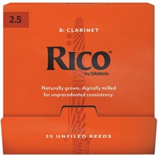 Rico RCA0125-B25 Rico Трости для кларнета Bb, размер 2.5, 25шт в индивидуальной упаковке