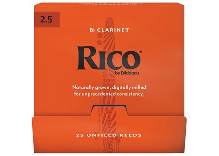 Rico RCA0125-B25 Rico Трости для кларнета Bb, размер 2.5, 25шт в индивидуальной упаковке