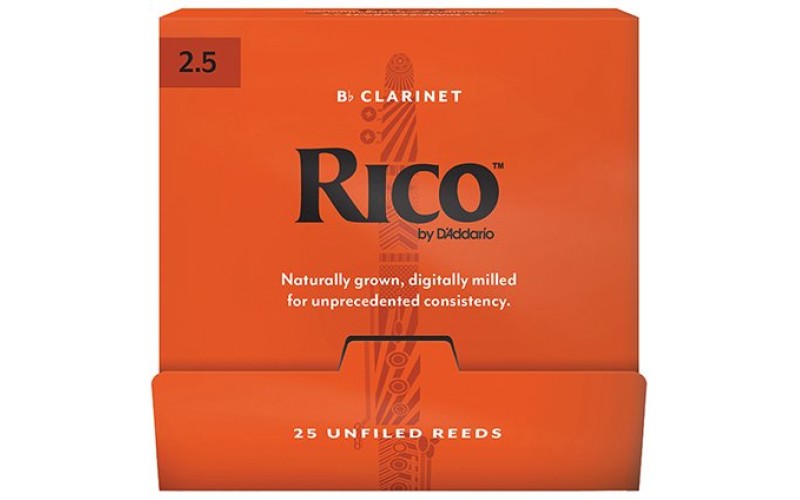 Rico RCA0125-B25 Rico Трости для кларнета Bb, размер 2.5, 25шт в индивидуальной упаковке