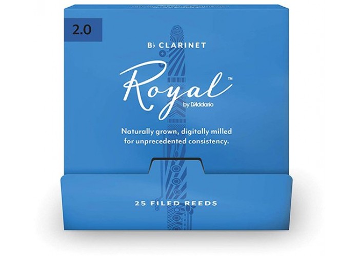 Rico RCB0120-B25 Rico Royal Трости для кларнета Вb, размер 2.0, 25шт в индивидуальной упаковке