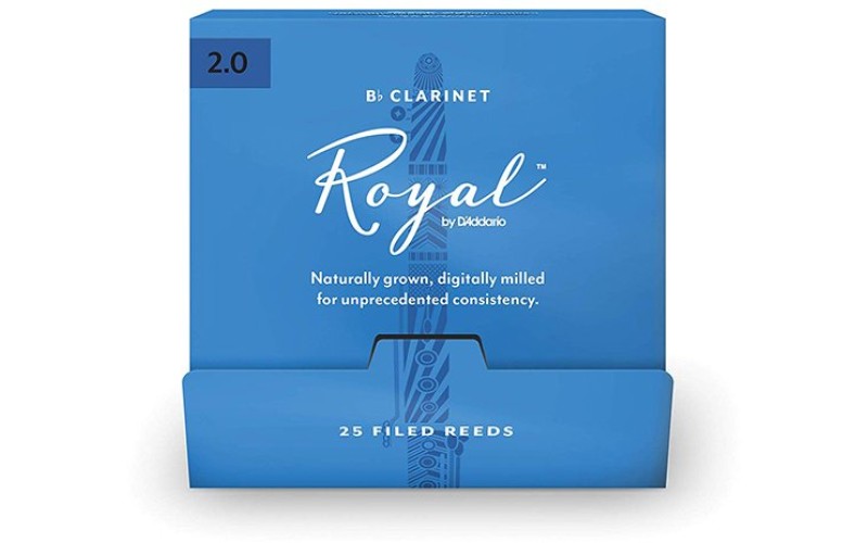 Rico RCB0120-B25 Rico Royal Трости для кларнета Вb, размер 2.0, 25шт в индивидуальной упаковке