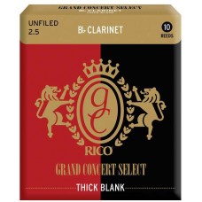 Rico RCJ1025 Grand Concert Select Thick Blank Трости для кларнета Bb, размер 2.5, 10шт