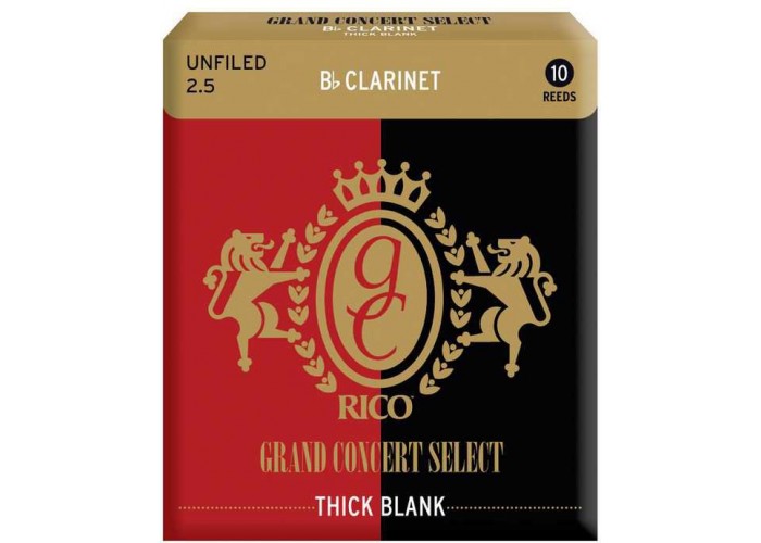 Rico RCJ1025 Grand Concert Select Thick Blank Трости для кларнета Bb, размер 2.5, 10шт