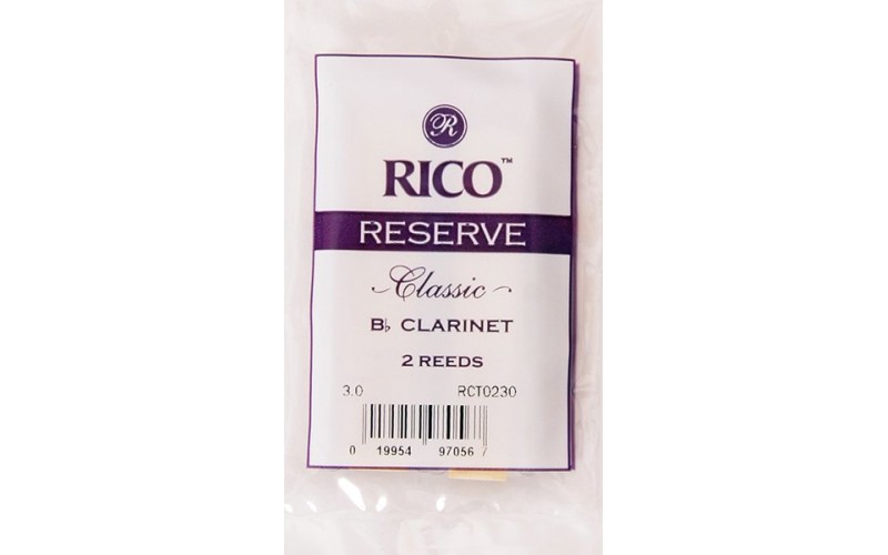 Rico RCT0230 Reserve Classic Трости для кларнета Bb, размер 3.0, 2шт