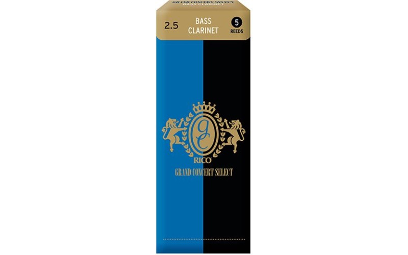 Rico RGB05SCL250 Grand Concert Select Трости для кларнета бас, размер 2.5, 5шт