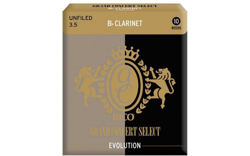 Rico RGE10BCL350 трости для кларнета Bb, Grand Concert Select Evolution (3 1/2), 10шт.в пачке