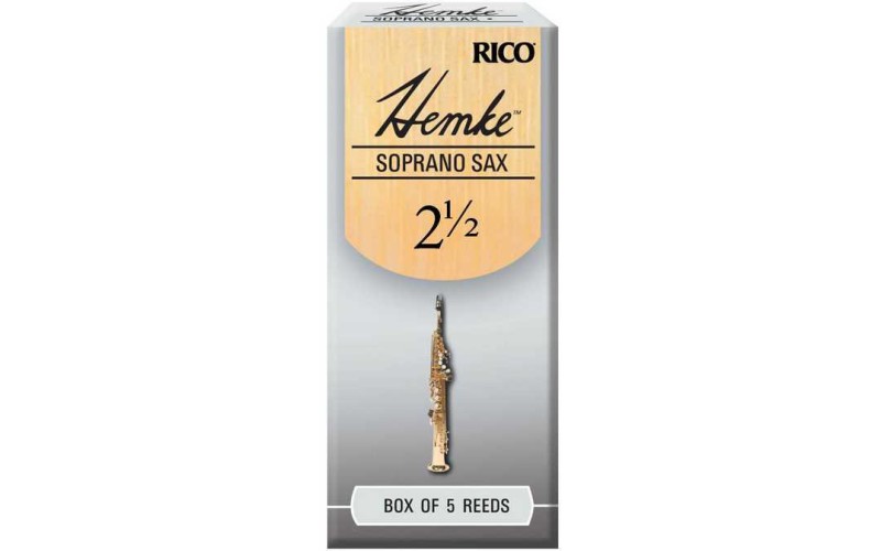 Rico RHKP5SSX250 Hemke Трости для саксофона сопрано, размер 2.5, 5шт