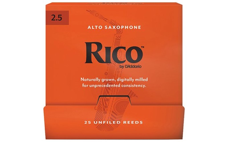 Rico RJA0125-B25 Rico Трости для саксофона альт, размер 2.5, 25шт в индивидуальной упаковке