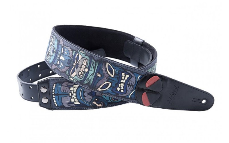 RightOn Straps 8401070280149 Mojo Tiki Blue Ремень для гитары