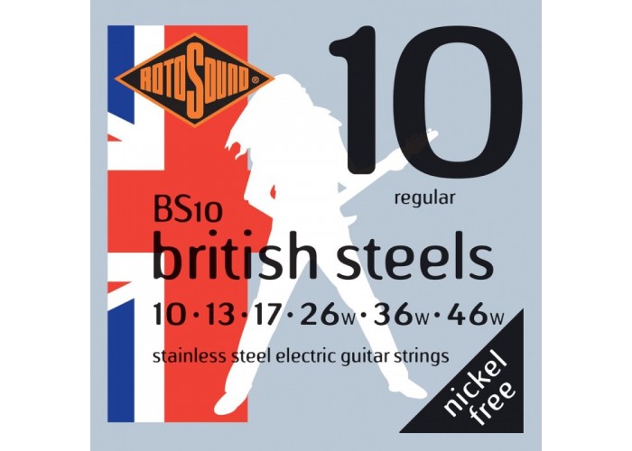 ROTOSOUND BS10 STRINGS STAINLESS STEEL струны для электрогитары