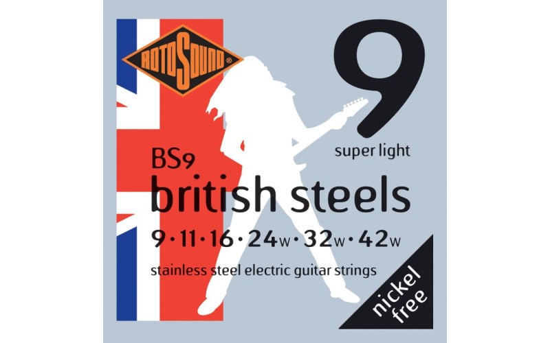 ROTOSOUND BS9 STRINGS STAINLESS STEEL струны для электрогитары