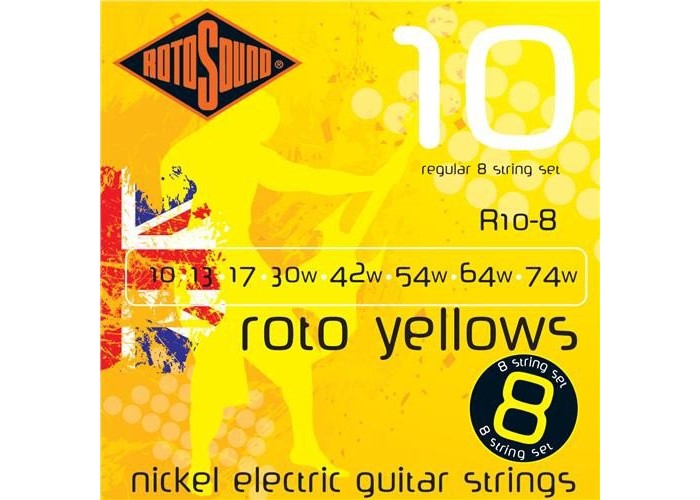 ROTOSOUND R10-8 8 STRING NICKEL SET струны для 8-струнной электрогитары