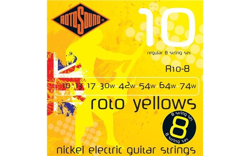 ROTOSOUND R10-8 8 STRING NICKEL SET струны для 8-струнной электрогитары