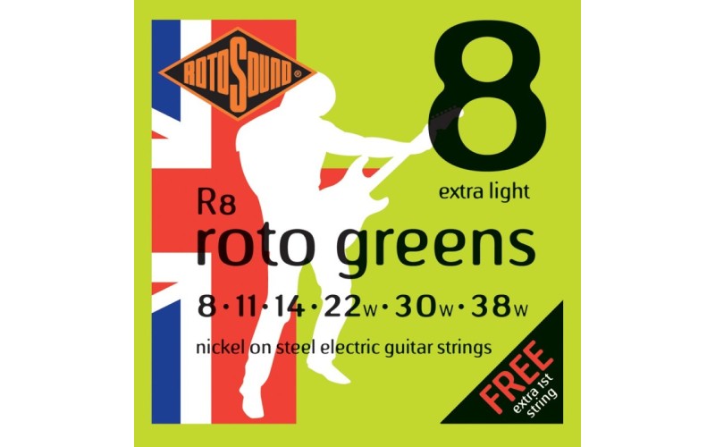 ROTOSOUND R8 STRINGS NICKEL EXTRA LIGHT струны для электрогитары