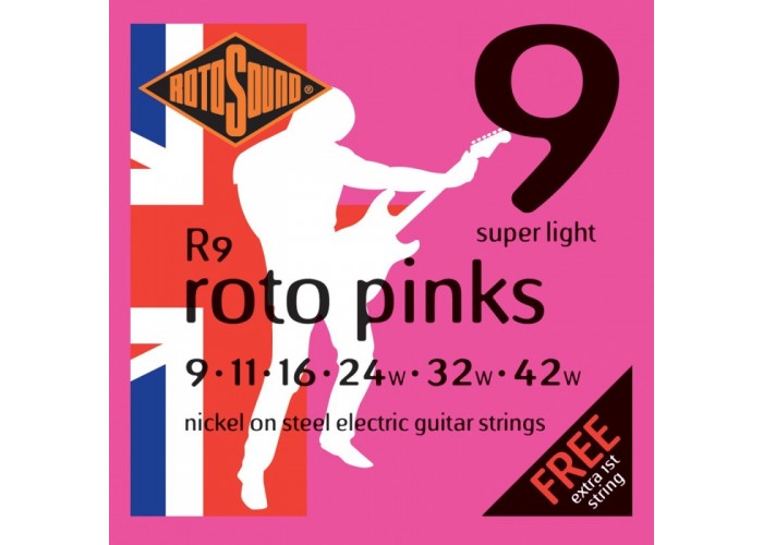 ROTOSOUND R9 STRINGS NICKEL SUPER LIGHT струны для электрогитары