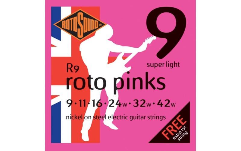 ROTOSOUND R9 STRINGS NICKEL SUPER LIGHT струны для электрогитары