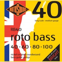ROTOSOUND RB40 NICKEL (UNSILKED) 40 60 80 100 струны для басгитары, никелевое покрытие, 40-100 ROTOSOUND RB40 NICKEL (UNSILKED) 40 60 80 100 струны для басгитары, никелевое покрытие, 40-100
