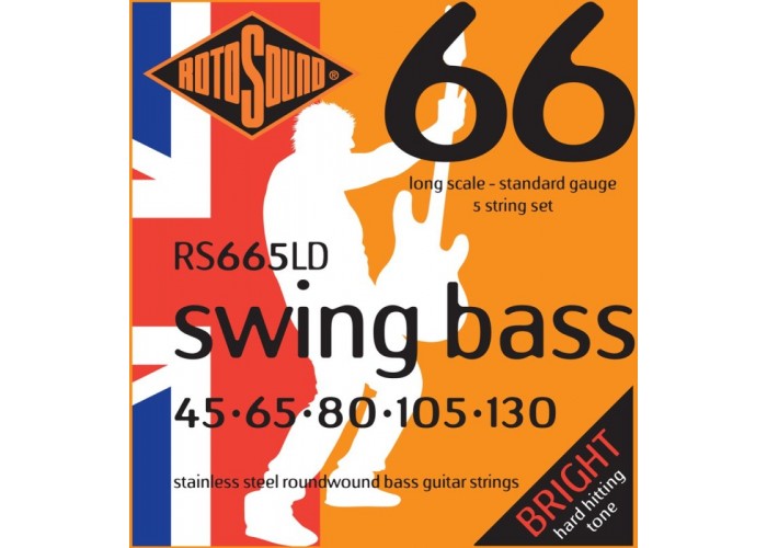 ROTOSOUND RS665LD BASS STRINGS STAINLESS STEEL струны для 5-струнной бас-гитары