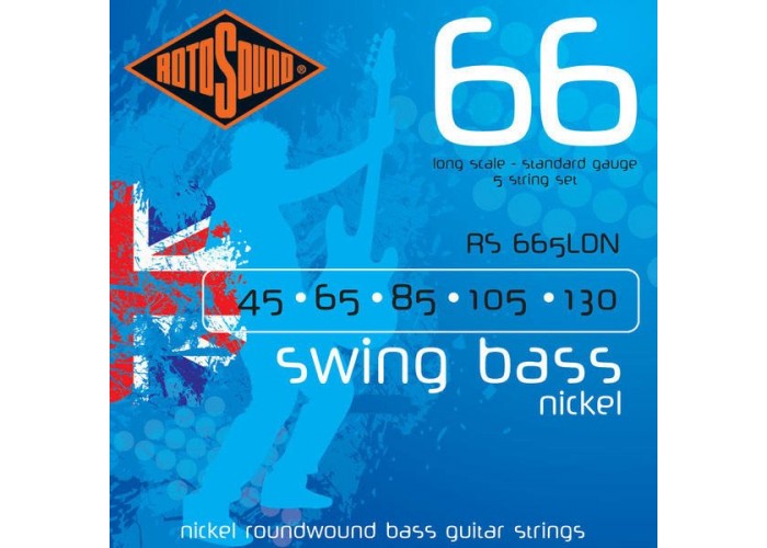 ROTOSOUND RS665LDN BASS STRINGS NICKEL струны для 5-струнной бас-гитары